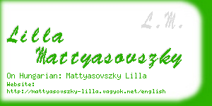 lilla mattyasovszky business card